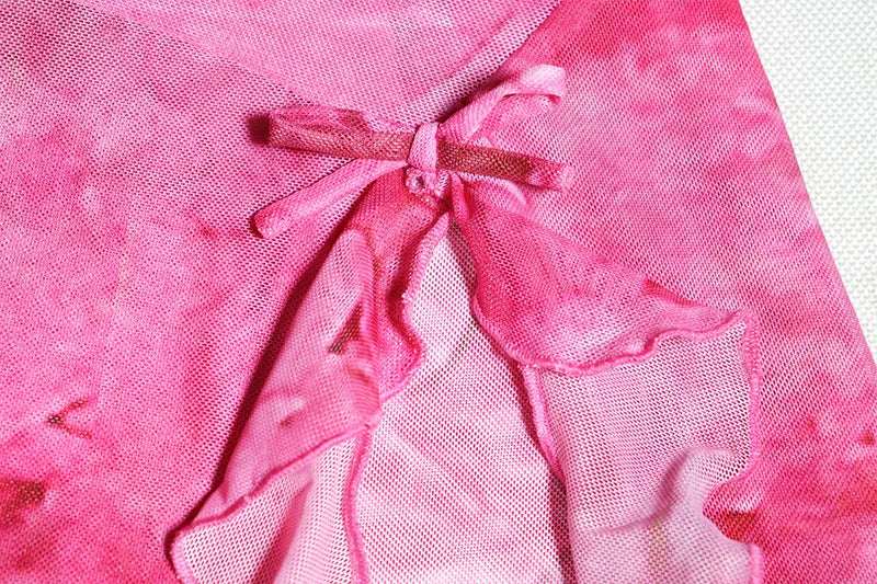 Sexy Camisole Two-piece Set Cute Y2K Kawaii Mesh Sheer Strap