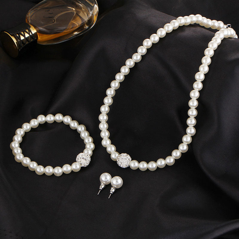 Womens Bride Wedding Jewelry Set Rhinestone