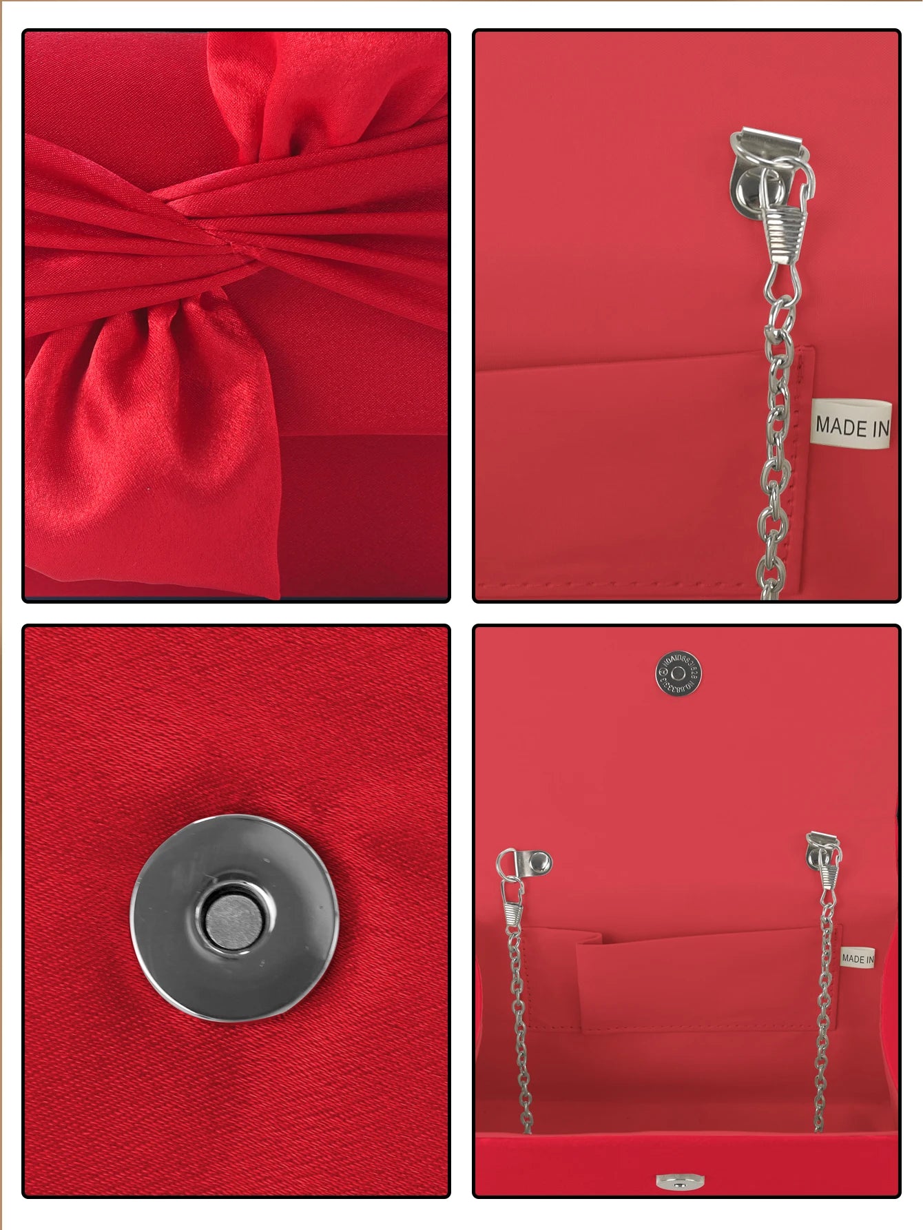 Gorgeous and elegant designed bow pearl wrist handbag,