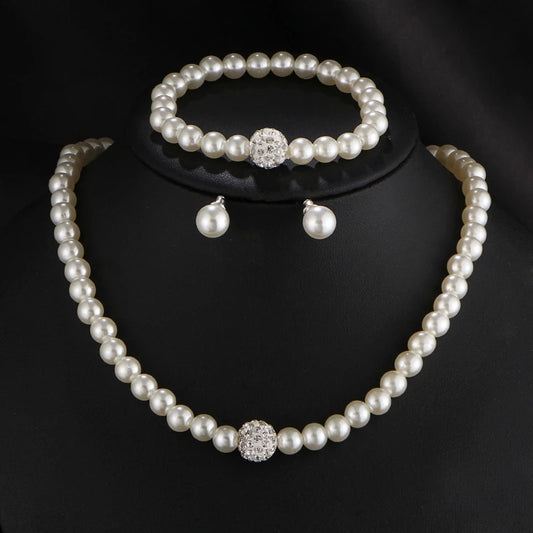 Womens Bride Wedding Jewelry Set Rhinestone