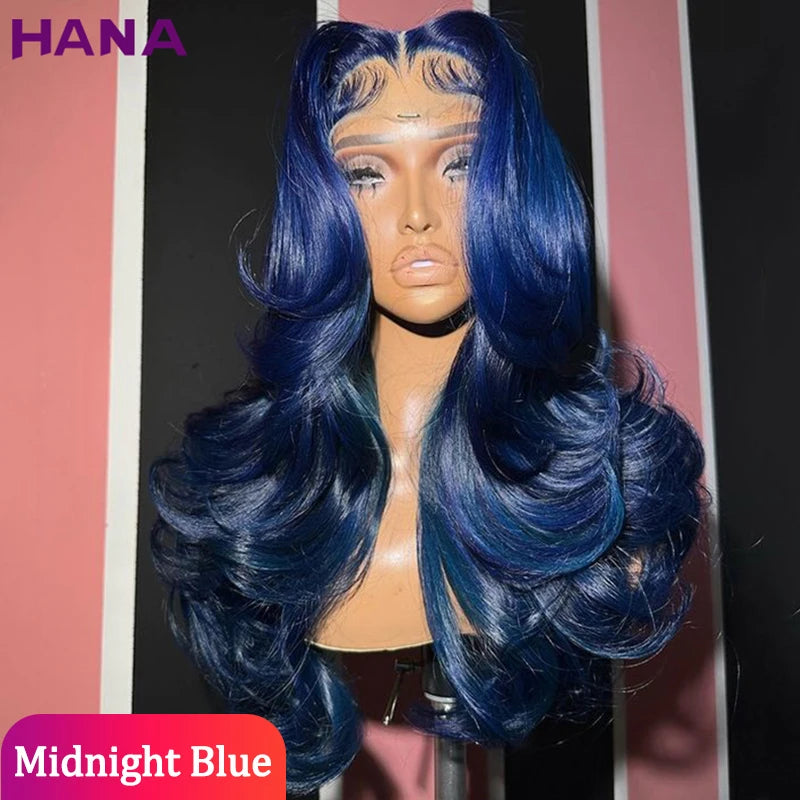 Midnight Blue Color Transparent Lace