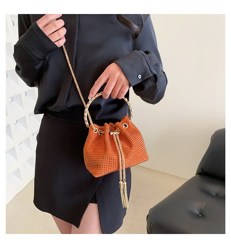 Luxury Diamonds Designer Party Handbag 2023 Tassel Chain Evening