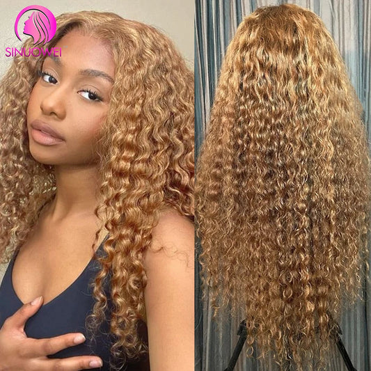 Highlight Lace Front Wig Human Hair Honey