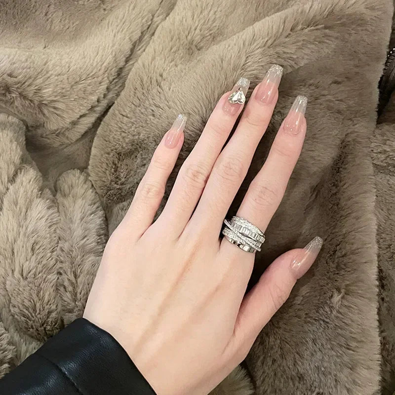 Rhinestone Ring Multi-layer Winding Rings For Women