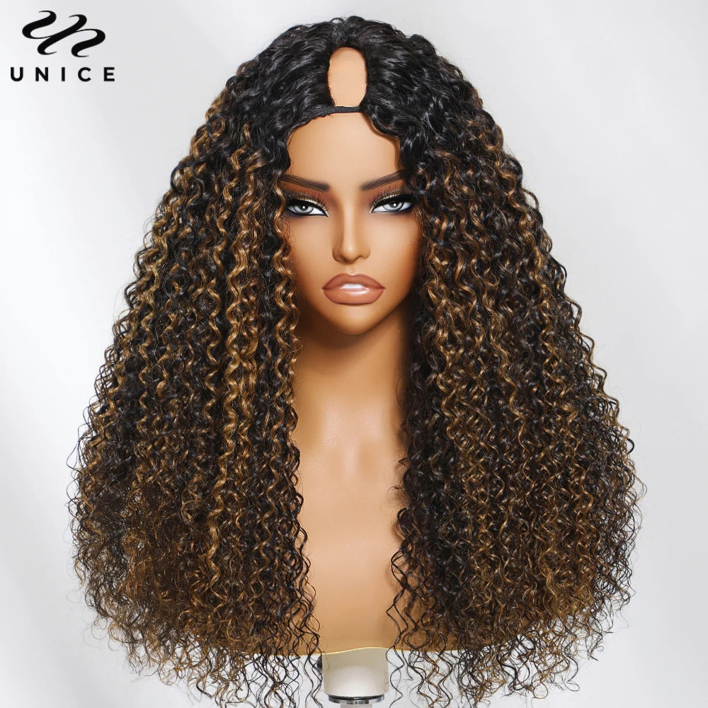 Jerry Curly V Part Wig