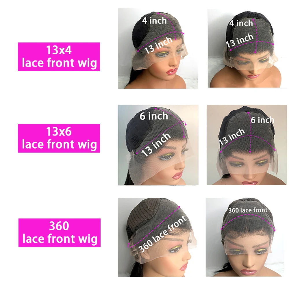 30 40 Inch 13x4 Body Wave HD Lace Frontal Wigs