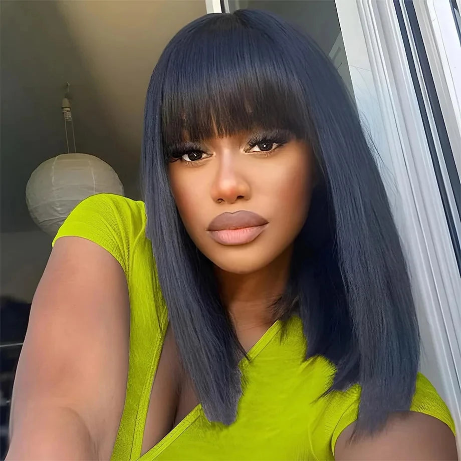 Choice Short Bob Wig Bone Straight 100% Human Hair