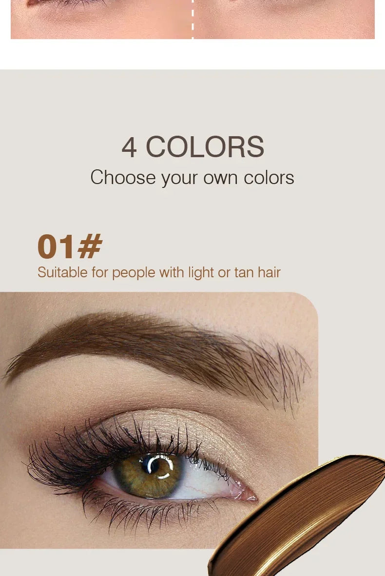 Natural 6 Colors Liquid Dyeing Eyebrow Cream Set Waterproof Durable Brown Tint Eyebrow Henna Mascara Eyebrows Paint Makeup