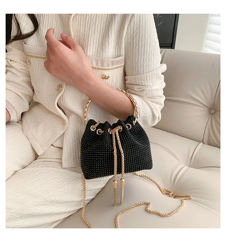 Luxury Diamonds Designer Party Handbag 2023 Tassel Chain Evening