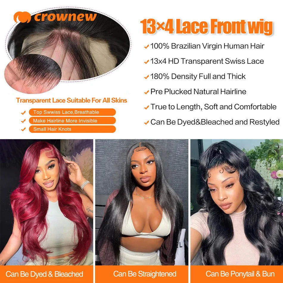 Body Wave Human Hair Wigs 13x6 HD