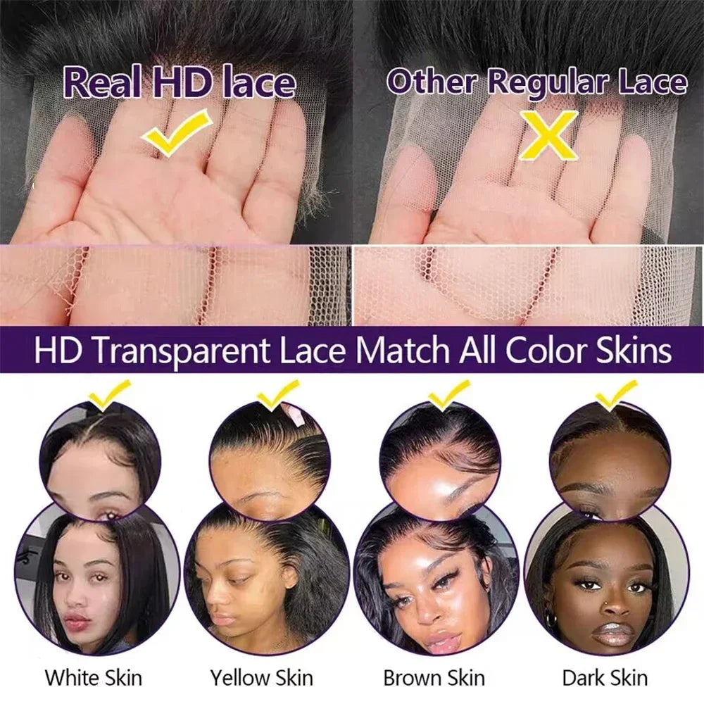 HD Transparent Lace 200 Density 13x4 13x6