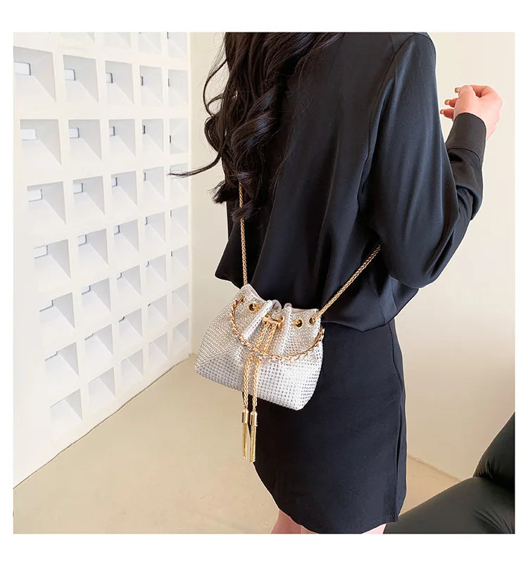 Luxury Diamonds Designer Party Handbag 2023 Tassel Chain Evening