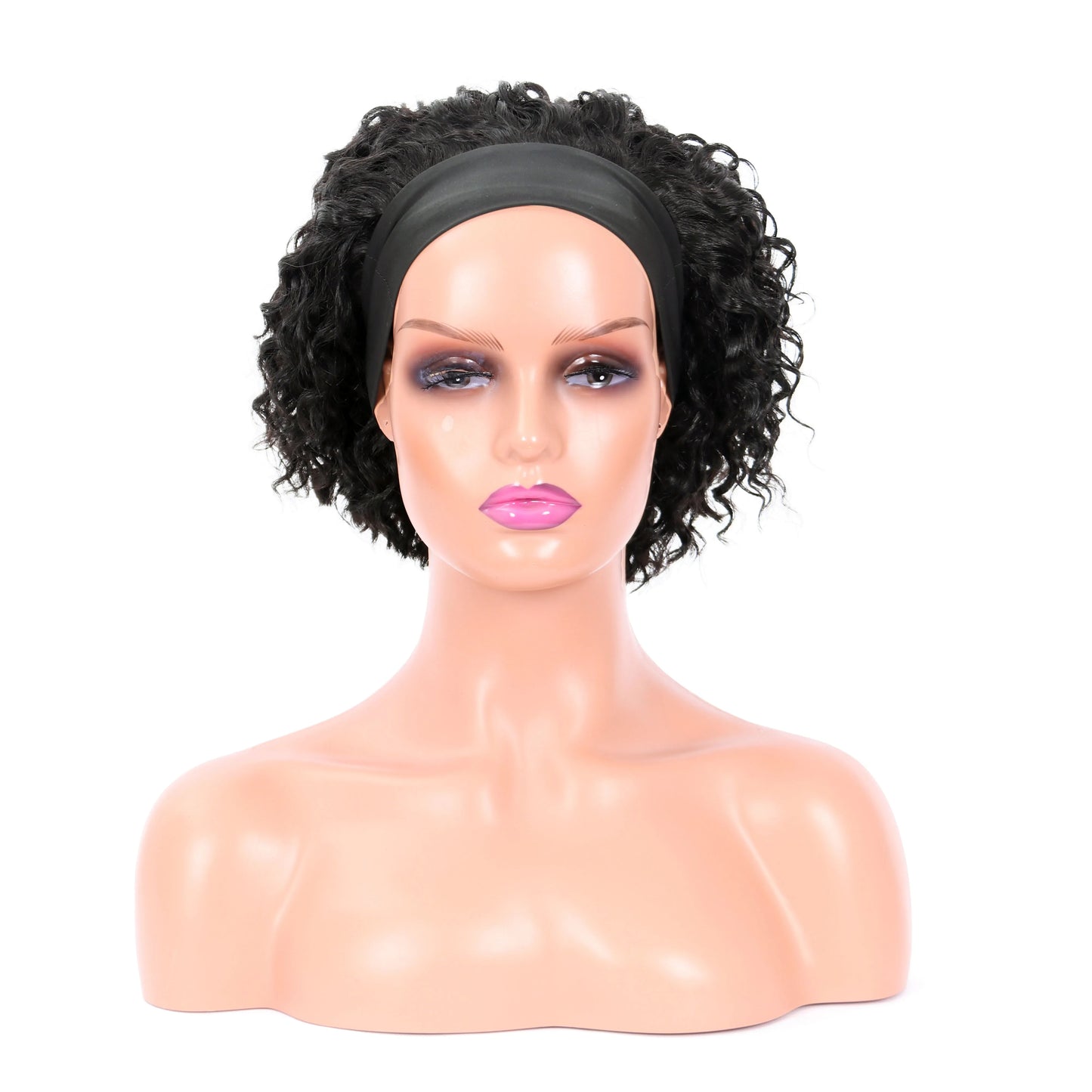 100% Human Hair Headband Wigs Short