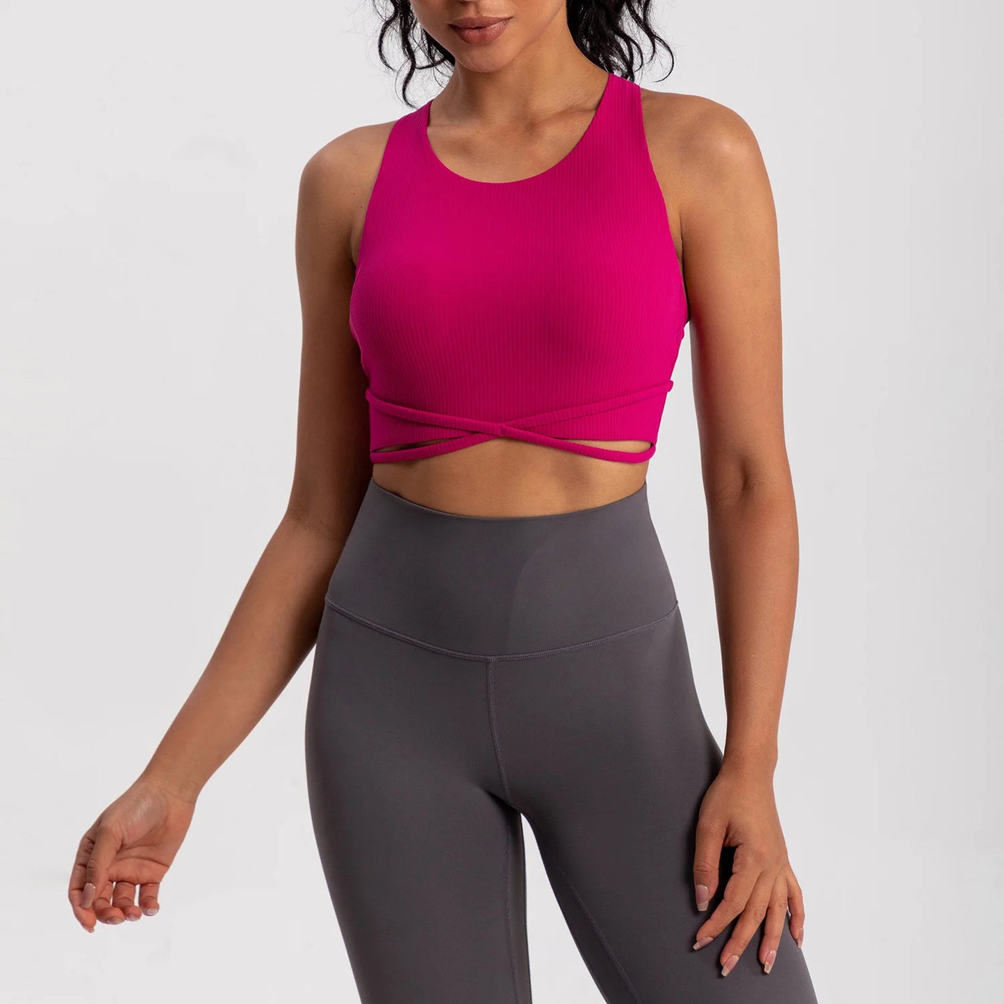 Yoga Tank Top Ribbed Fitness Yoga Underwear Women's Sports