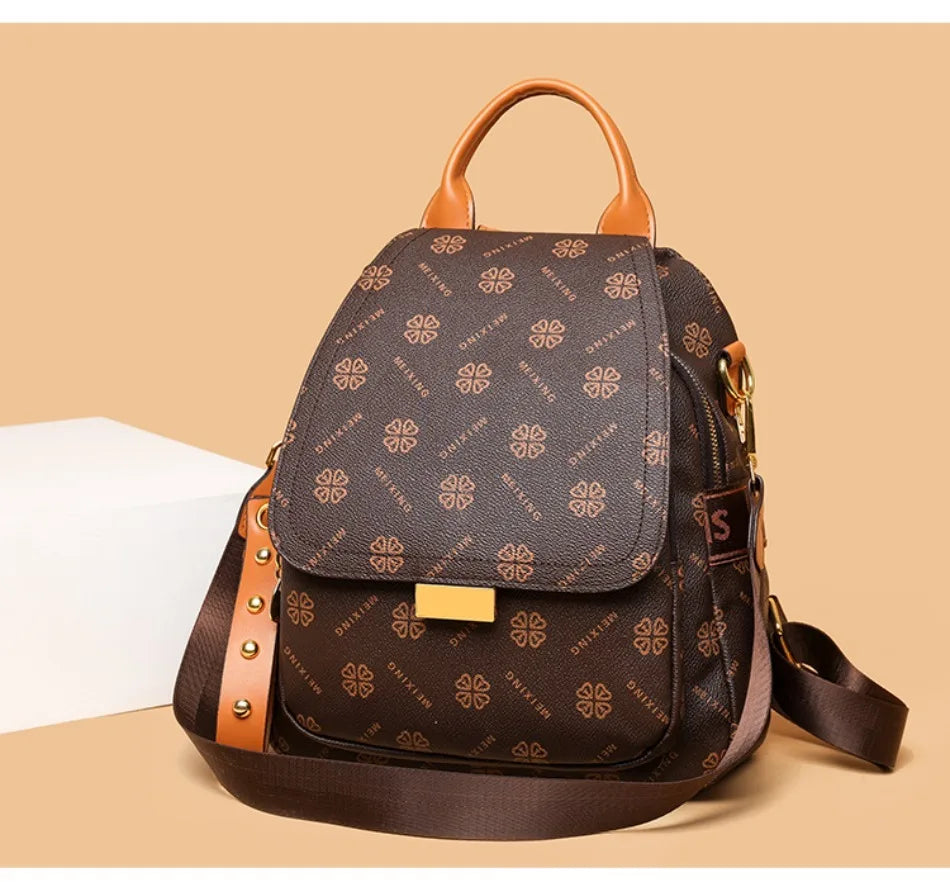 Women's Leather Backpack High-grade Texture Portable