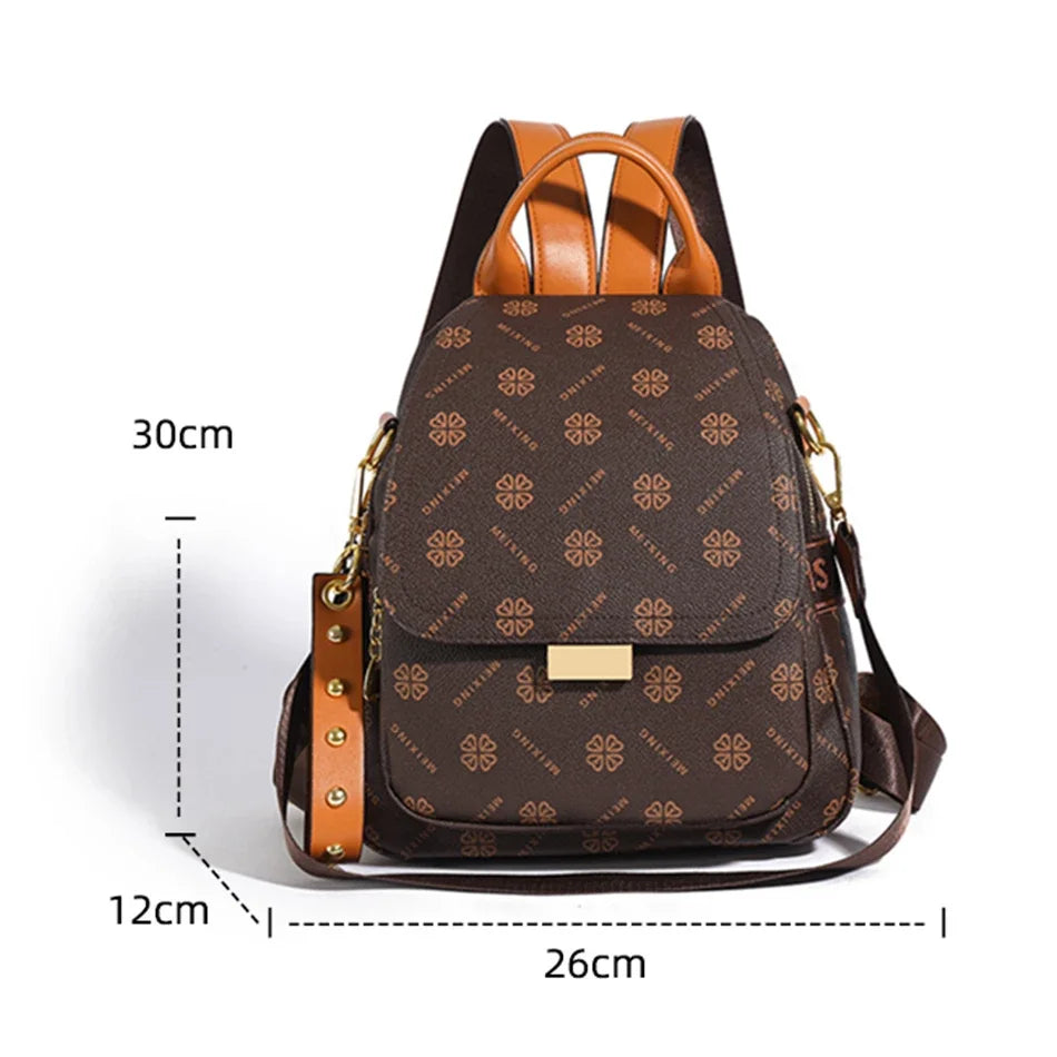 Women's Leather Backpack High-grade Texture Portable