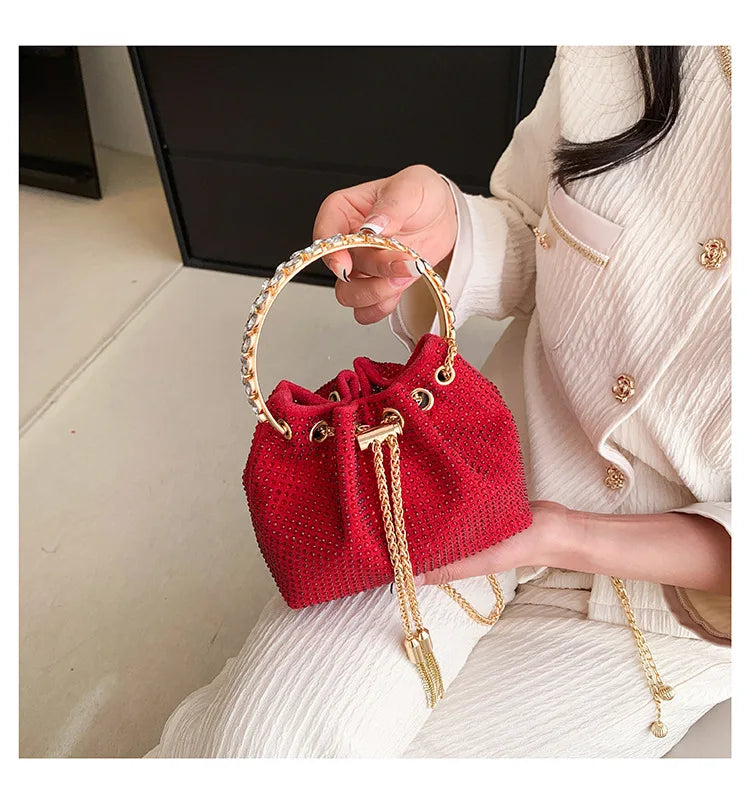 Luxury Diamonds Designer Party Handbag 2023 Tassel Chain Evening