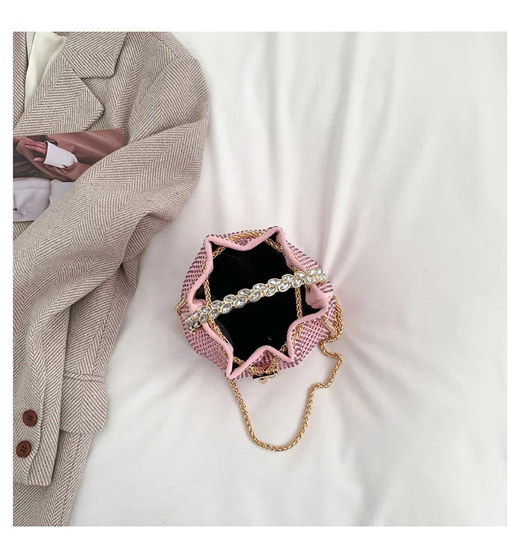 Luxury Diamonds Designer Party Handbag 2023 Tassel Chain Evening