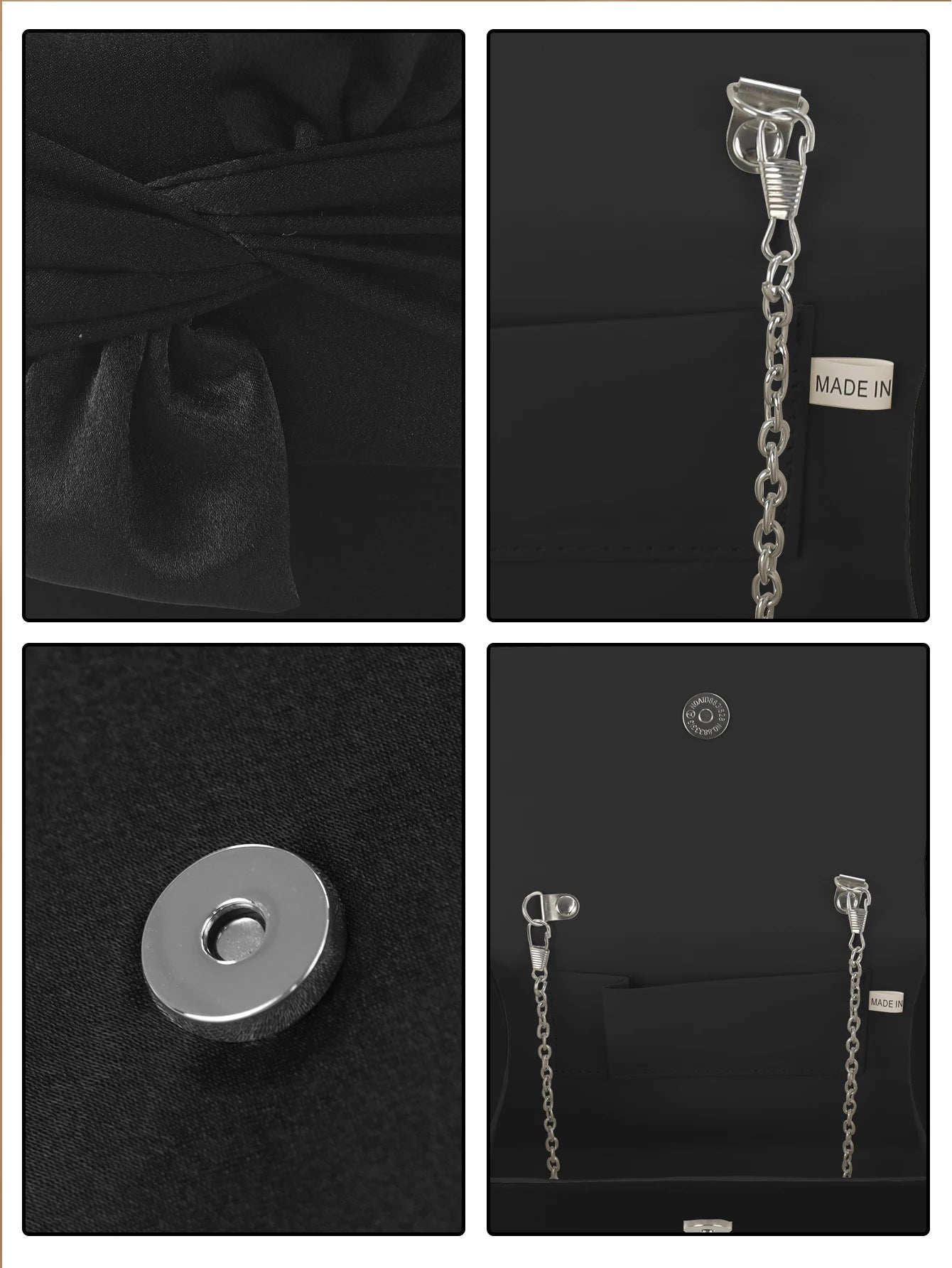 Gorgeous and elegant designed bow pearl wrist handbag,
