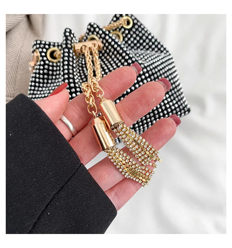 Luxury Diamonds Designer Party Handbag 2023 Tassel Chain Evening