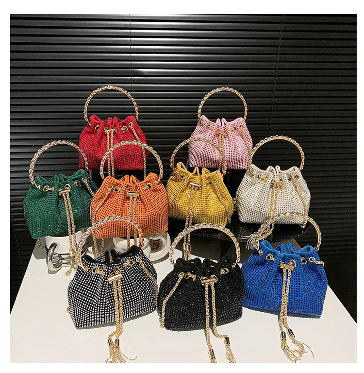 Luxury Diamonds Designer Party Handbag 2023 Tassel Chain Evening
