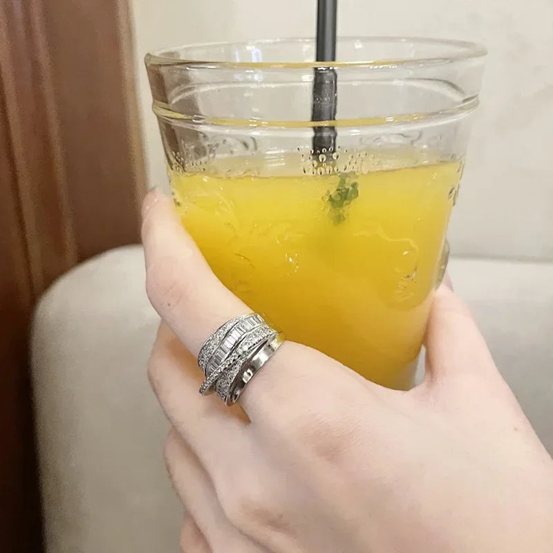 Rhinestone Ring Multi-layer Winding Rings For Women