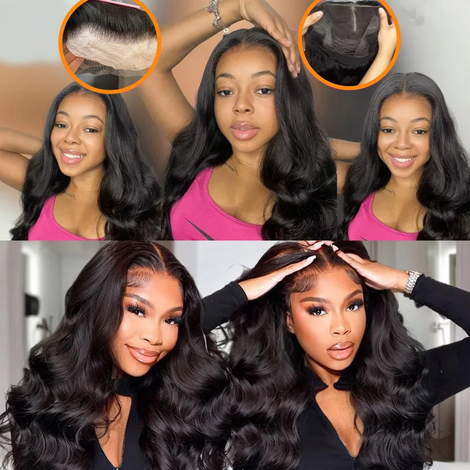 100% Human Hair 13x4 13x6 Lace Frontal Wigs Body