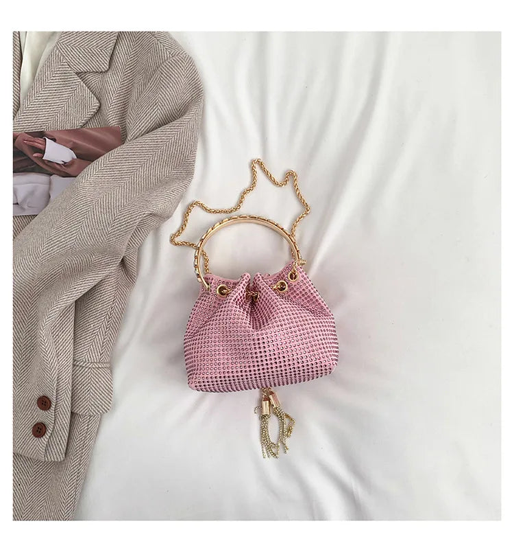 Luxury Diamonds Designer Party Handbag 2023 Tassel Chain Evening