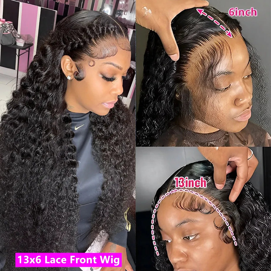 Deep Wave Frontal Wig 13x6 Hd Lace