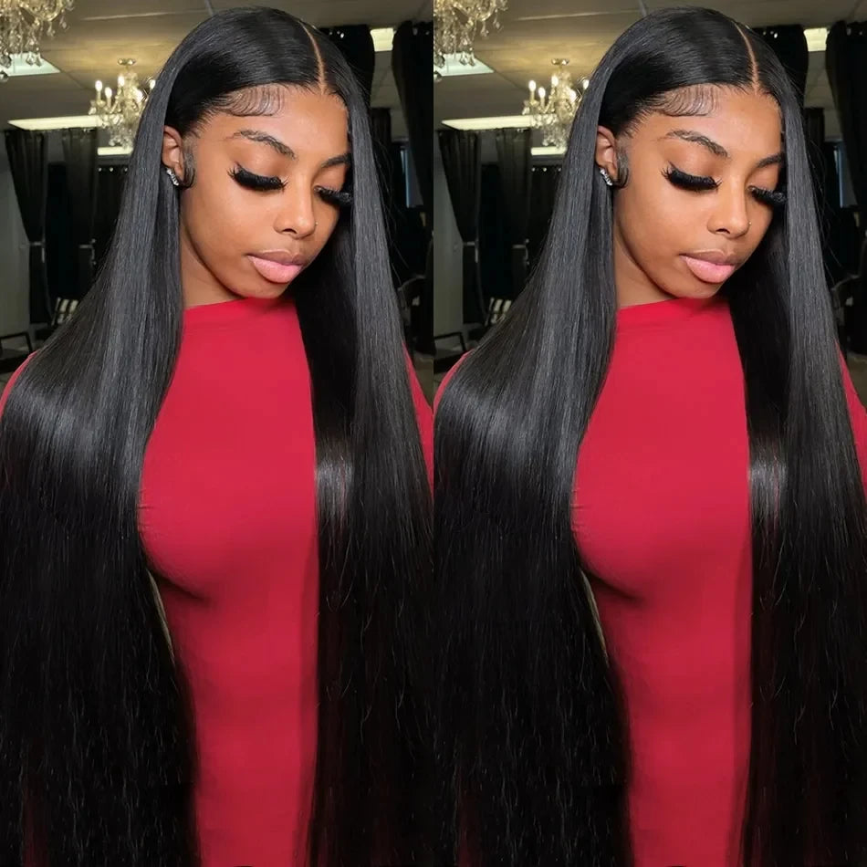 Glueless Bone Straight 4X4 Hd Lace Frontal Wig 13X6 13X4 Black Lace Front Wig Human Hair