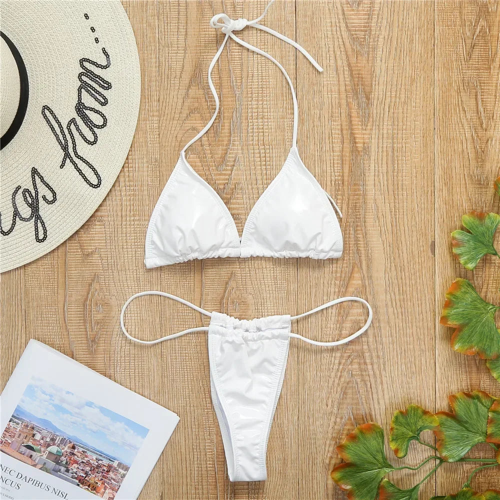 Shiny PU Mini Micro Bikini 2025