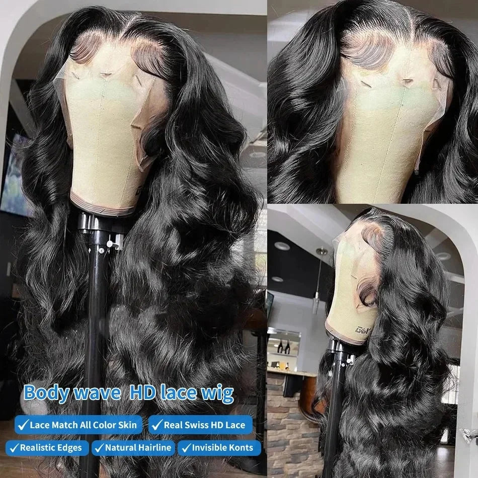 30 40 Inch 13x4 Body Wave HD Lace Frontal Wigs