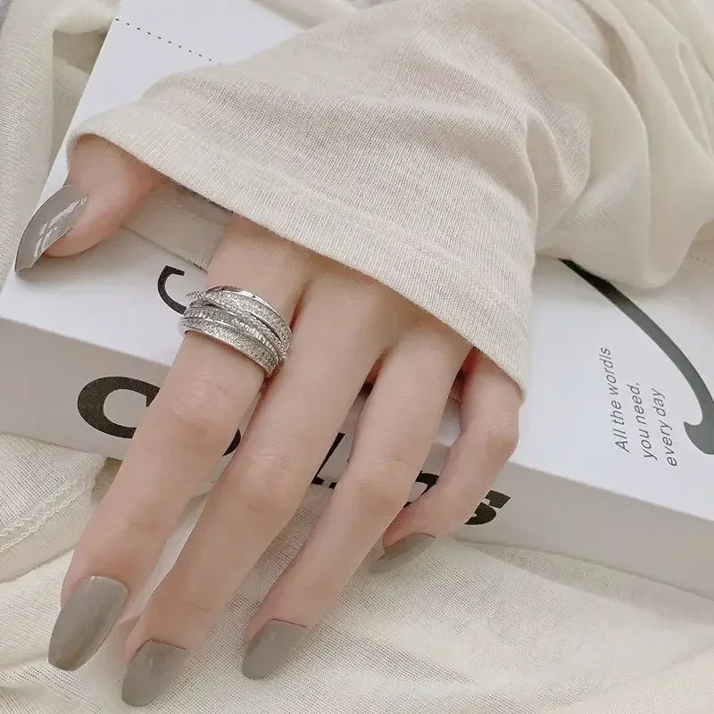 Rhinestone Ring Multi-layer Winding Rings For Women