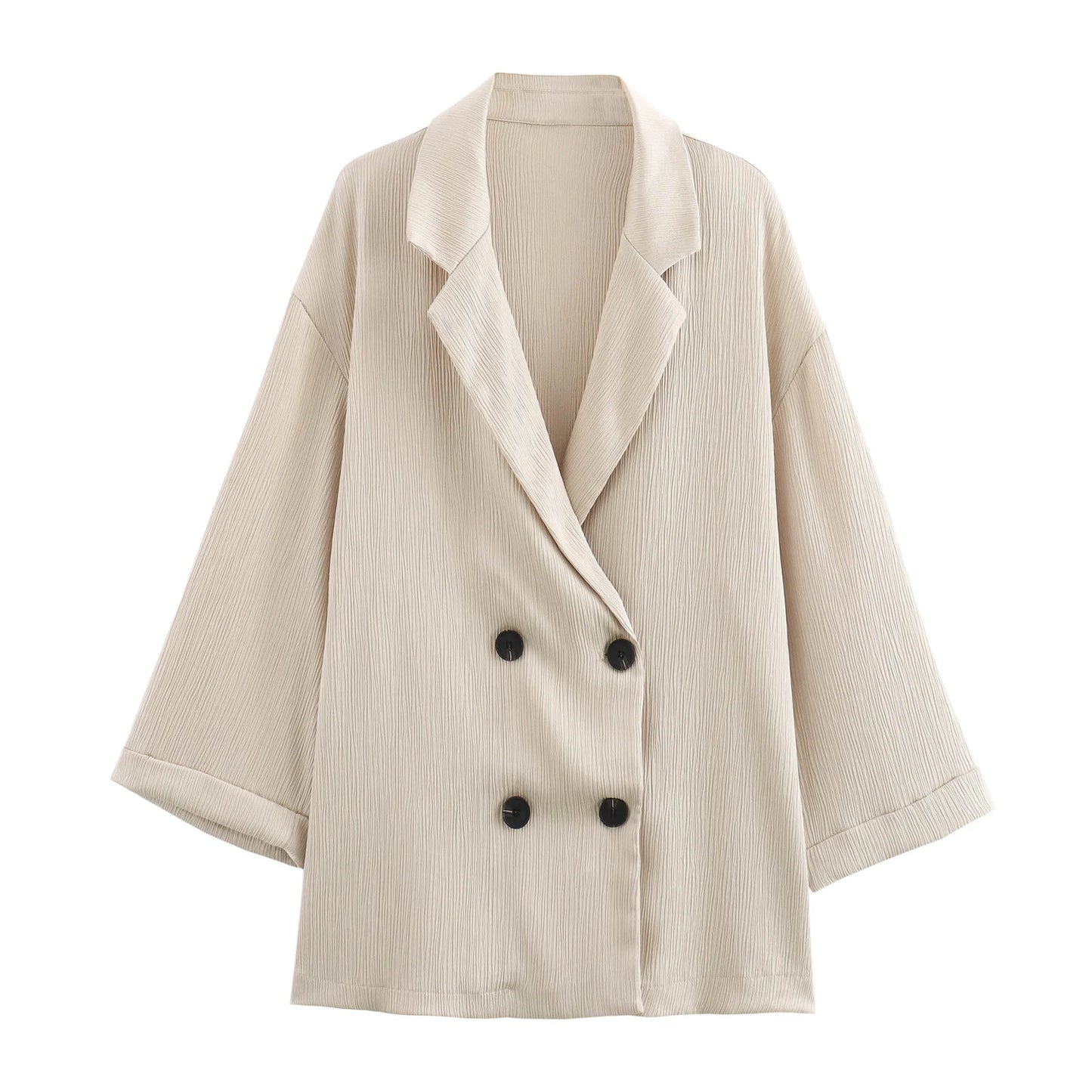 2024 Autumn Women Casual Blazer Coat Pants Set Long Sleeve