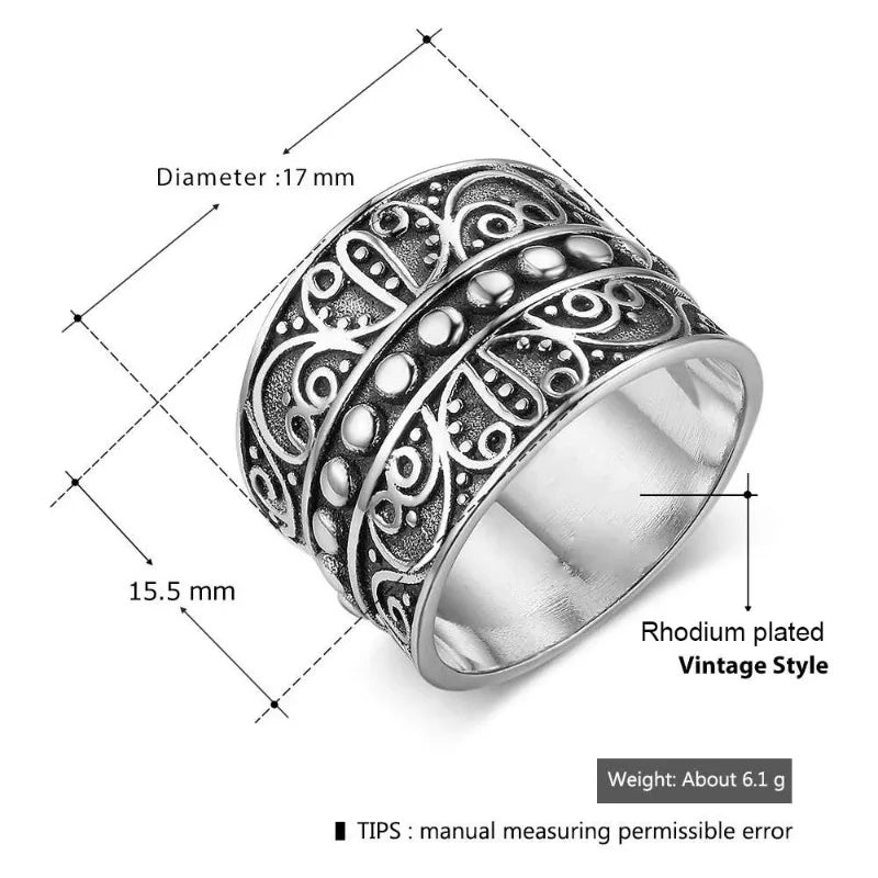 Ring Women Bohemian Sterling Silver Ring Female