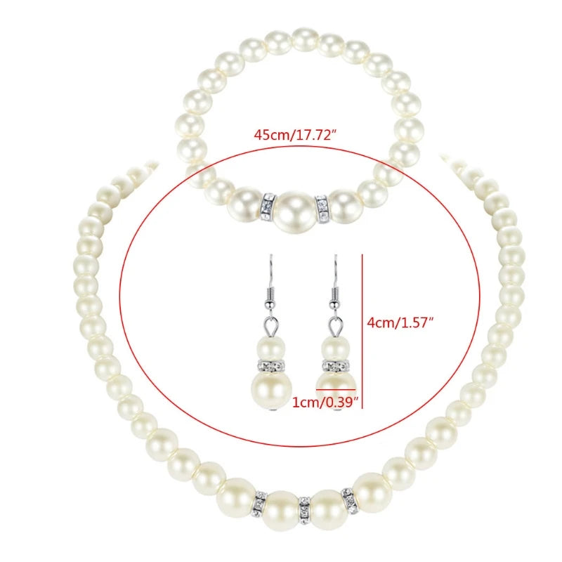 Womens Bride Wedding Jewelry Set Rhinestone