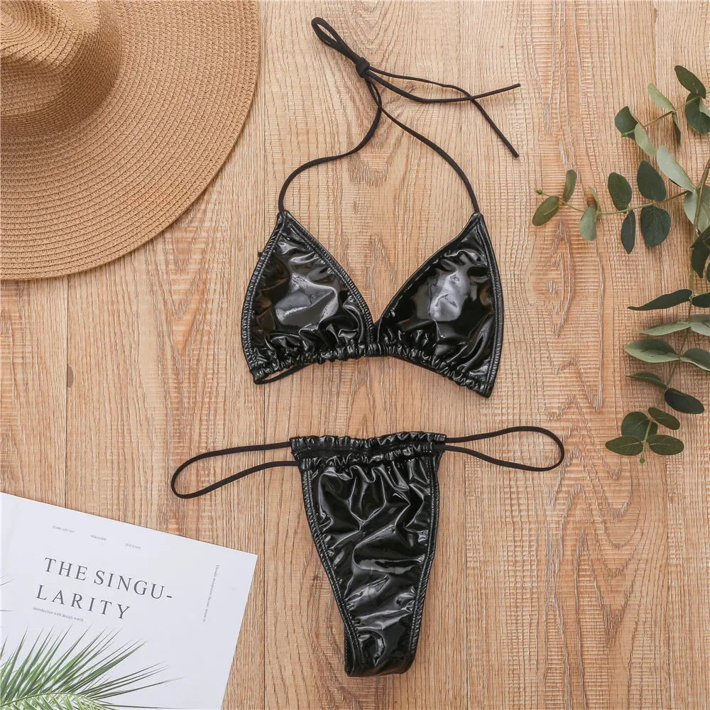 Shiny PU Mini Micro Bikini 2025
