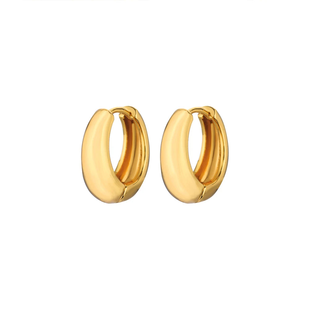 Classic Hoop Earrings for Women Chunky