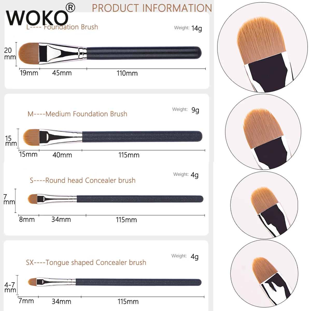 4 Types Sizes Upgraded Ultra-thin Foundation