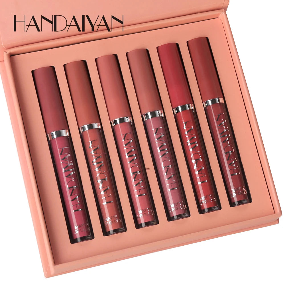 Set of 6 NonStick Cup Liquid lipstick , Long-Lasting Lip