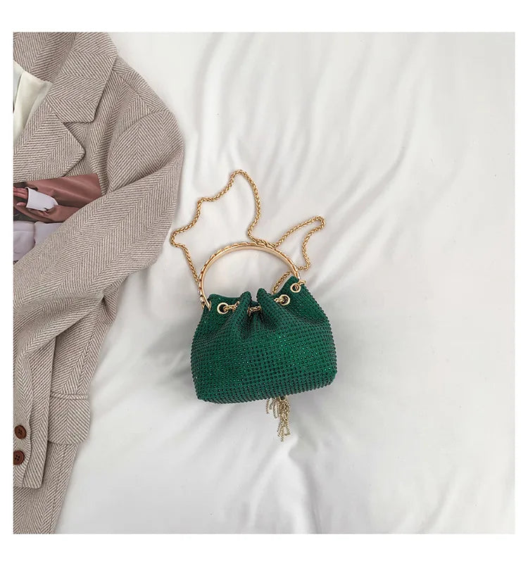 Luxury Diamonds Designer Party Handbag 2023 Tassel Chain Evening