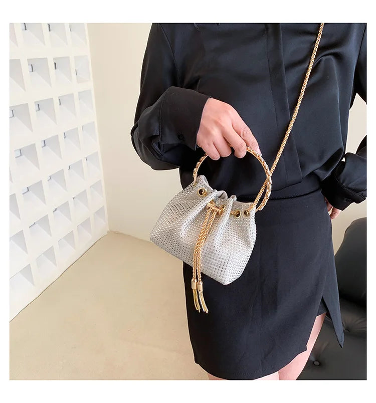Luxury Diamonds Designer Party Handbag 2023 Tassel Chain Evening