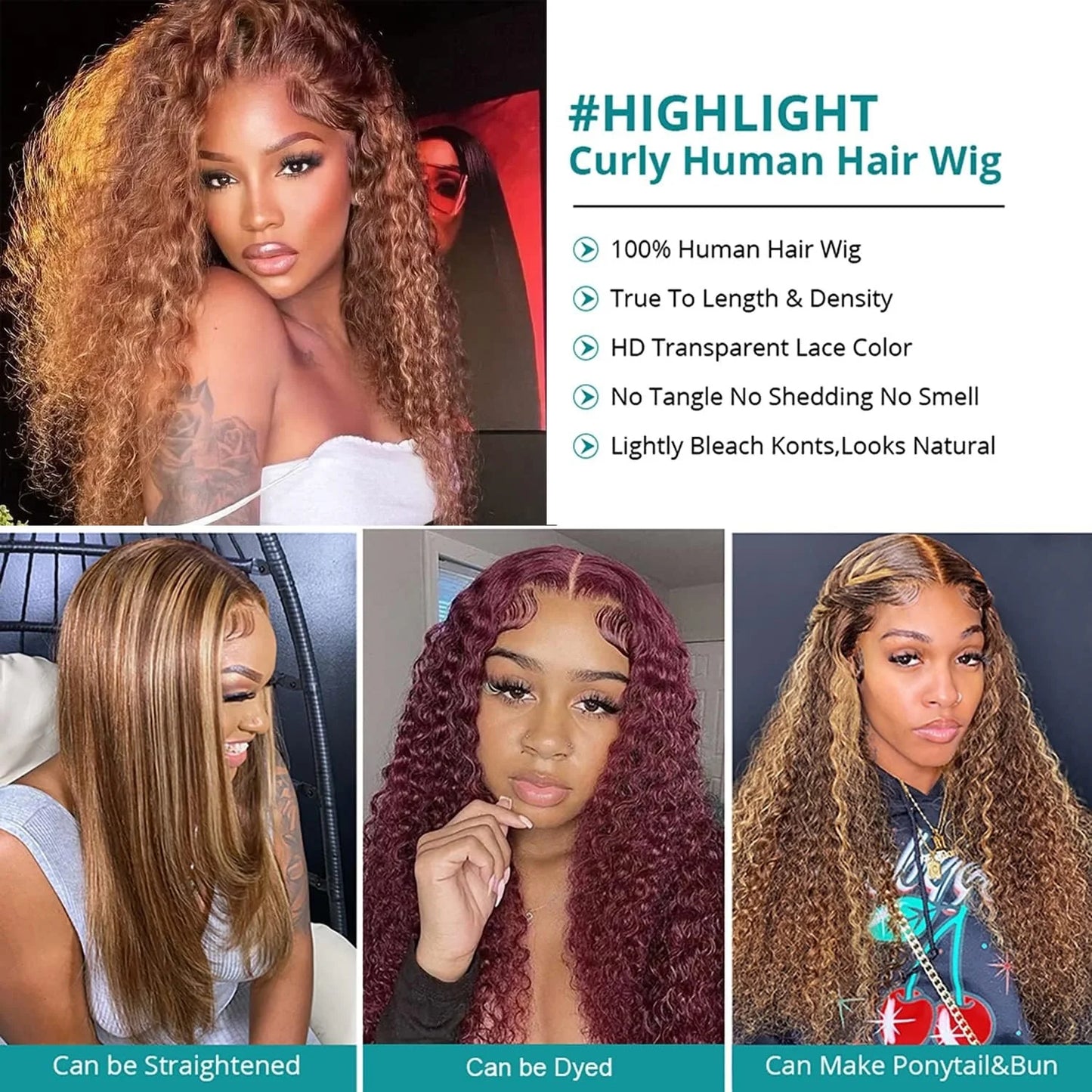 13x4 Highlight Wig Human Hair 13x6 Hd Lace