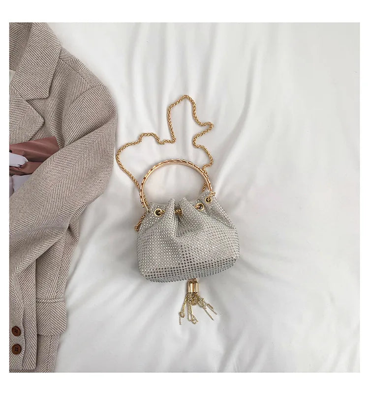 Luxury Diamonds Designer Party Handbag 2023 Tassel Chain Evening