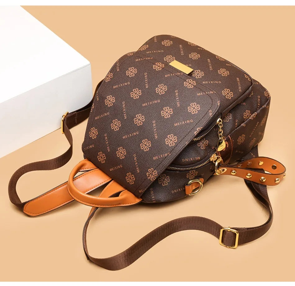 Women's Leather Backpack High-grade Texture Portable