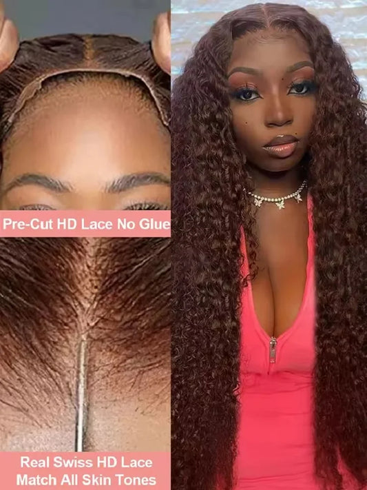 Chocolate Brown Lace Front Wigs 13x6 Hd Human Hair