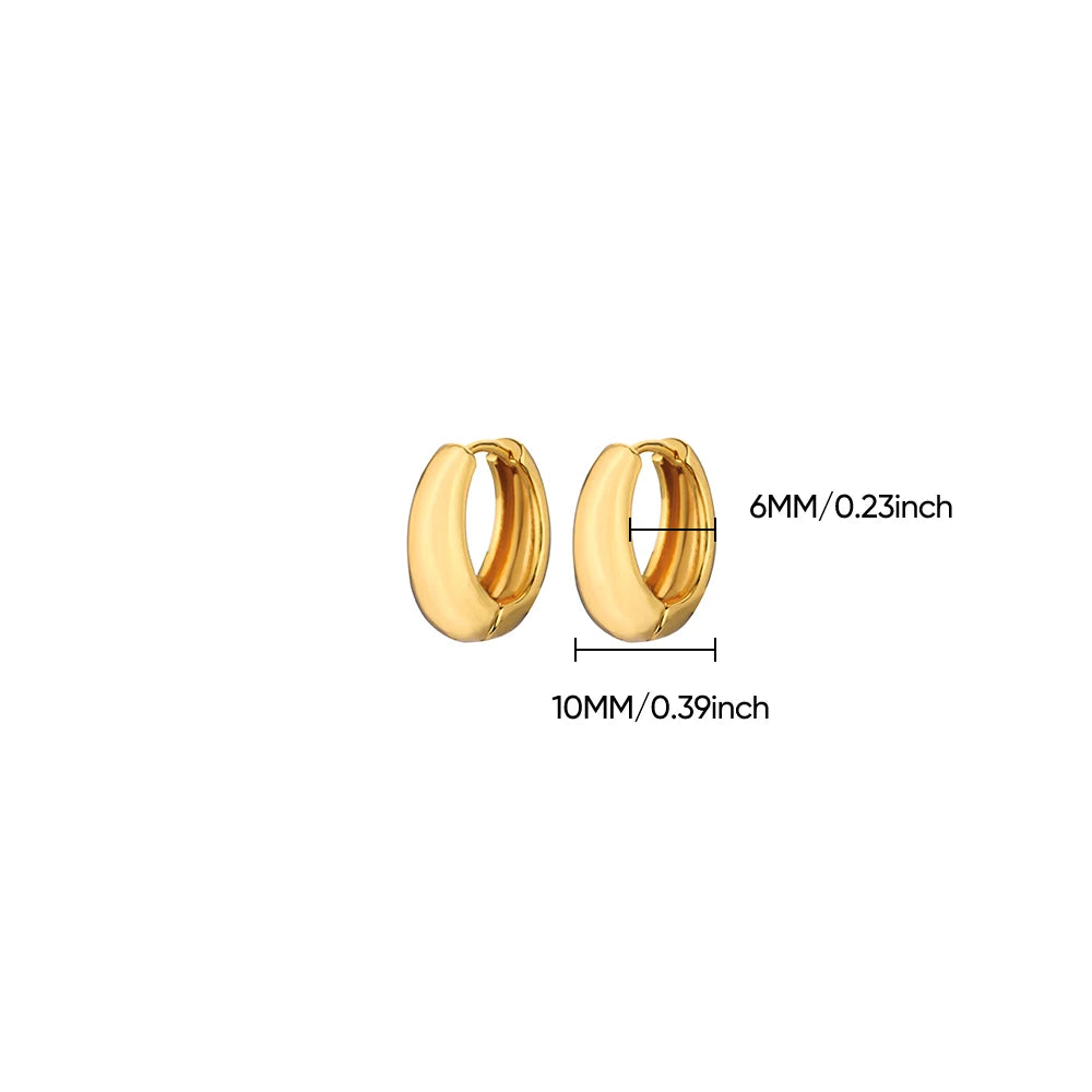 Classic Hoop Earrings for Women Chunky