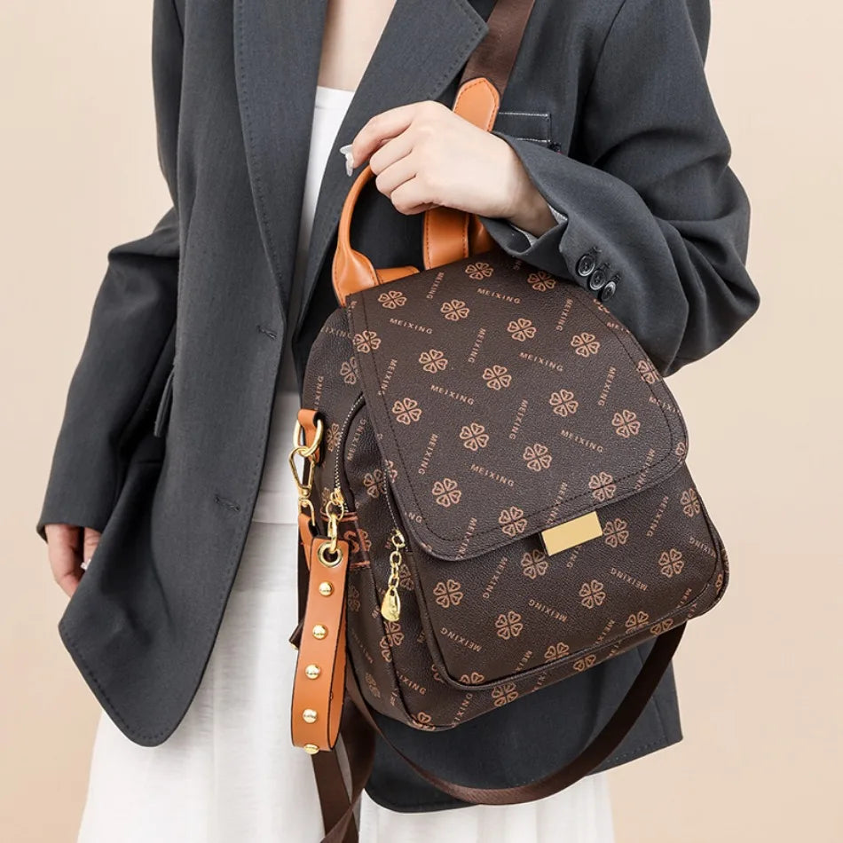 Women's Leather Backpack High-grade Texture Portable