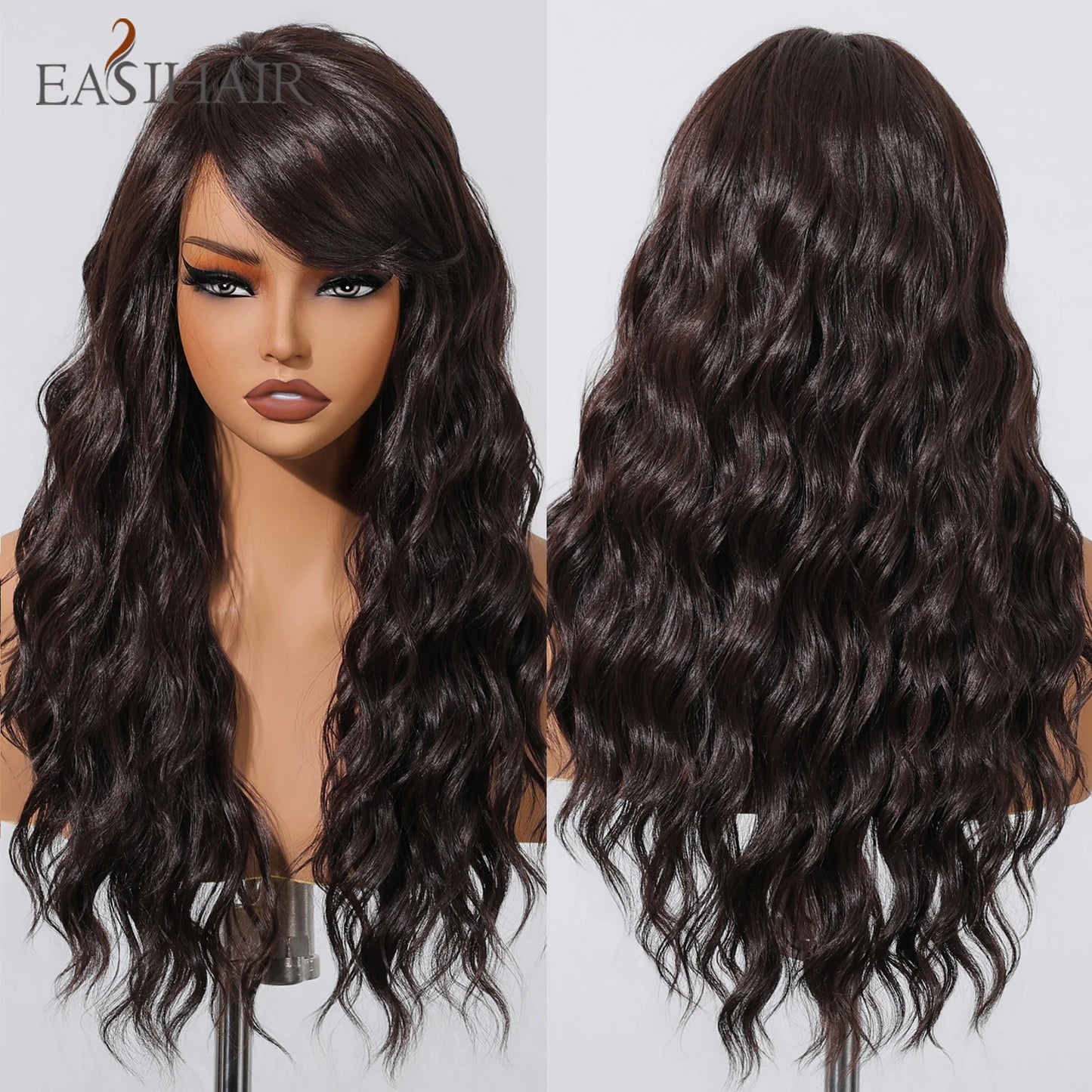 Medium Length Wavy Synthetic Wigs