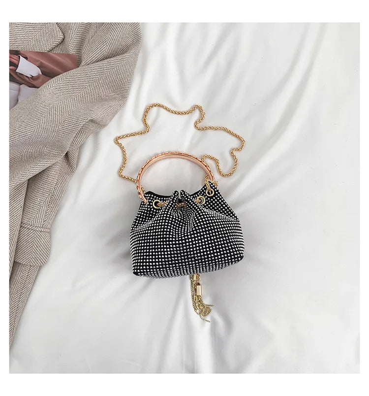 Luxury Diamonds Designer Party Handbag 2023 Tassel Chain Evening